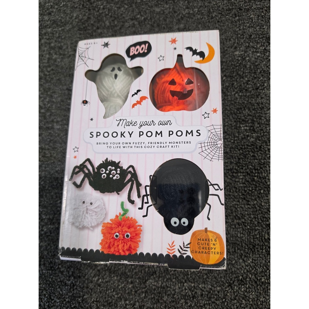 Professor Puzzle Make Your Own Spooky Pom Poms Halloween Craft Kit 6 Characters